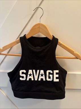 Savage Barbell workouts bra or crop top, size L